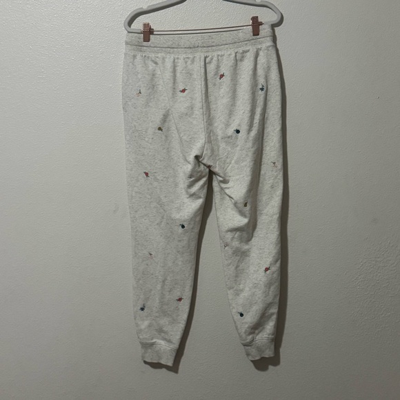 Old Navy Floral Embroidered Jogger Sweatpants High Rise Heather Cotton M $45 - Picture 5 of 10